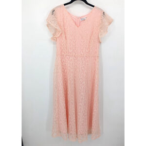 Fairycore Dress Womens Medium Pink Lace Butterfly Y2K Romantic Feminine Delicate